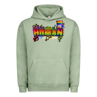 Pigment Oil Green We are all human Urban Hoodie - CowGirlArtShop