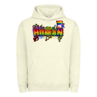 Pigment Pistachio We are all human Urban Hoodie - CowGirlArtShop