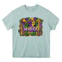 Arona mardi gras mask with leopard background Heavy Core Tee - RanaPortraitStore