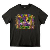 Asphalt mardi gras mask with leopard background Heavy Core Tee - RanaPortraitStore