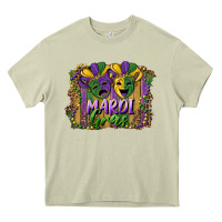 Mossy mardi gras mask with leopard background Heavy Core Tee - RanaPortraitStore