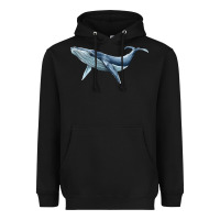 Black humpback whale Heavyweight Hoodie - BarkalooDesign