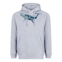 Heather Grey humpback whale Heavyweight Hoodie - BarkalooDesign