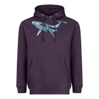 Plum humpback whale Heavyweight Hoodie - BarkalooDesign