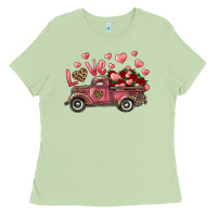 Matcha Love Truck With Roses And Leopard Ladies Tee - RanaPortraitStore