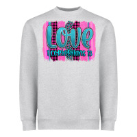 Heather Grey love corinthians 13 valentine's day brushstroke Heavyweight Sweatshirt - AdoDesignShop