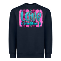 Navy love corinthians 13 valentine's day brushstroke Heavyweight Sweatshirt - AdoDesignShop