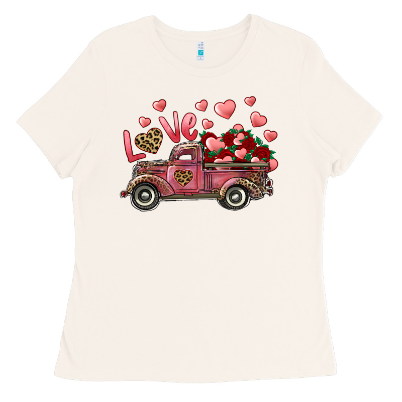 Love Truck With Roses And Leopard Ladies Tee by RanaPortraitStore | Teevron