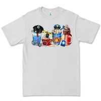 Dove Grey police coffee cup Premium Tee - AdoDesignShop