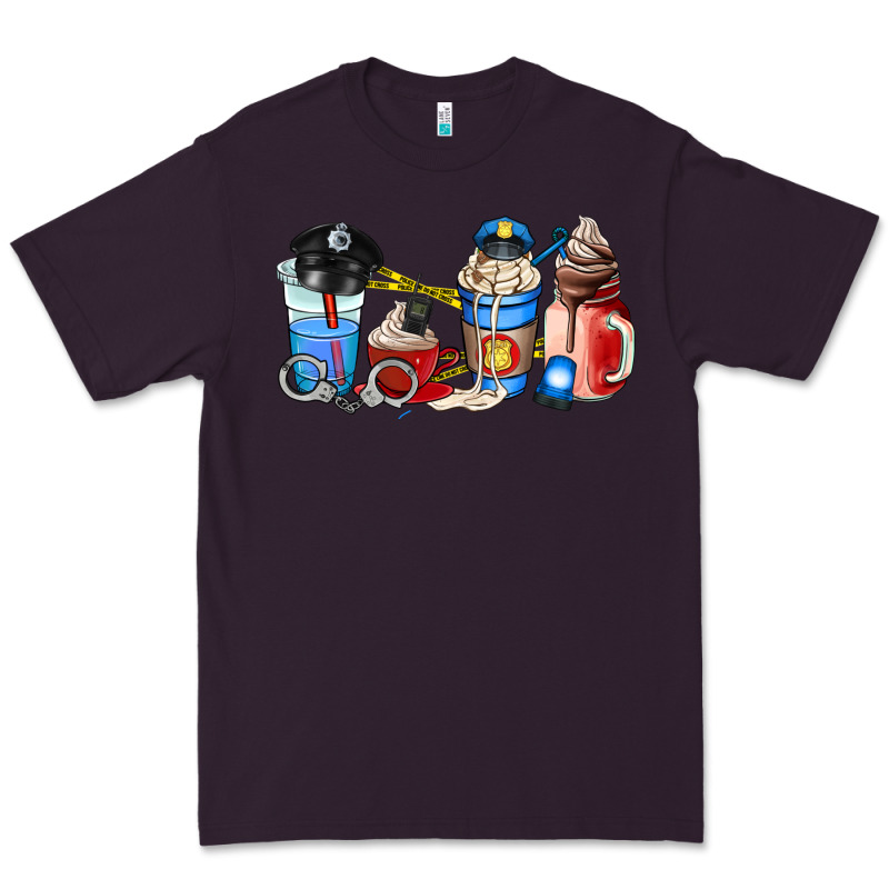 Police Coffee Cup Premium Tee by AdoDesignShop | Teevron