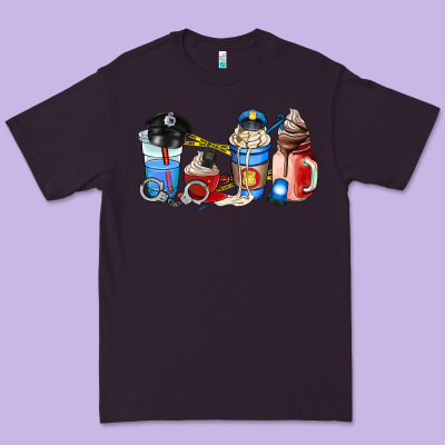 Police Coffee Cup Premium Tee Designed By Adodesignshop