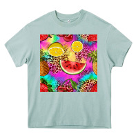Arona fruits leopard tie dye seamless pattern Heavy Core Tee - Zillion Design Studio