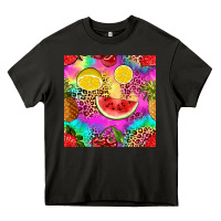 Asphalt fruits leopard tie dye seamless pattern Heavy Core Tee - Zillion Design Studio