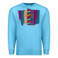 Ocean Blue Western Farm Life Serape Brush Stroke Premium Sweatshirt - Bettercallsaul
