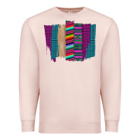 Pale Pink Western Farm Life Serape Brush Stroke Premium Sweatshirt - Bettercallsaul