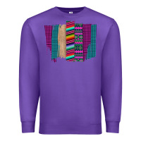 Purple Western Farm Life Serape Brush Stroke Premium Sweatshirt - Bettercallsaul