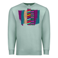 Seafoam Western Farm Life Serape Brush Stroke Premium Sweatshirt - Bettercallsaul