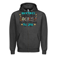 Charcoal Heather sometimes i just have to let god fix it cus if i f Zipper Hoodie - MaliasSmallBusiness