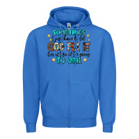 True Royal sometimes i just have to let god fix it cus if i f Zipper Hoodie - MaliasSmallBusiness