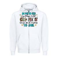 White sometimes i just have to let god fix it cus if i f Zipper Hoodie - MaliasSmallBusiness