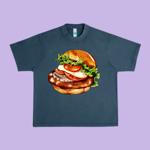 American Hamburger Urban Heavy Tee Designed By Adodesignshop