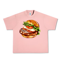 Salmon American hamburger Urban Heavy Tee - AdoDesignShop