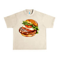 Sandshell American hamburger Urban Heavy Tee - AdoDesignShop