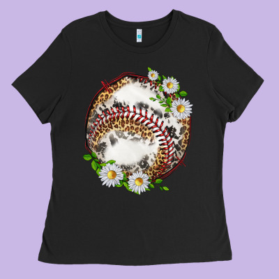 Ladies Tee baseball with patterns