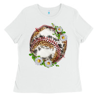 White baseball with patterns Ladies Tee - texasbilliewilder