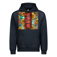 Navy Mama Sunflower Urban Hoodie - CowGirlArtShop