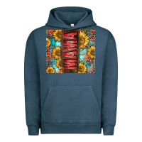 Pigment Midnight Navy Mama Sunflower Urban Hoodie - CowGirlArtShop