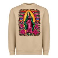 Mushroom our lady of guadalupe serape background Heavyweight Sweatshirt - Artiststas