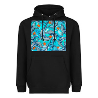 Black humpback whale Heavyweight Hoodie - BarkalooDesign