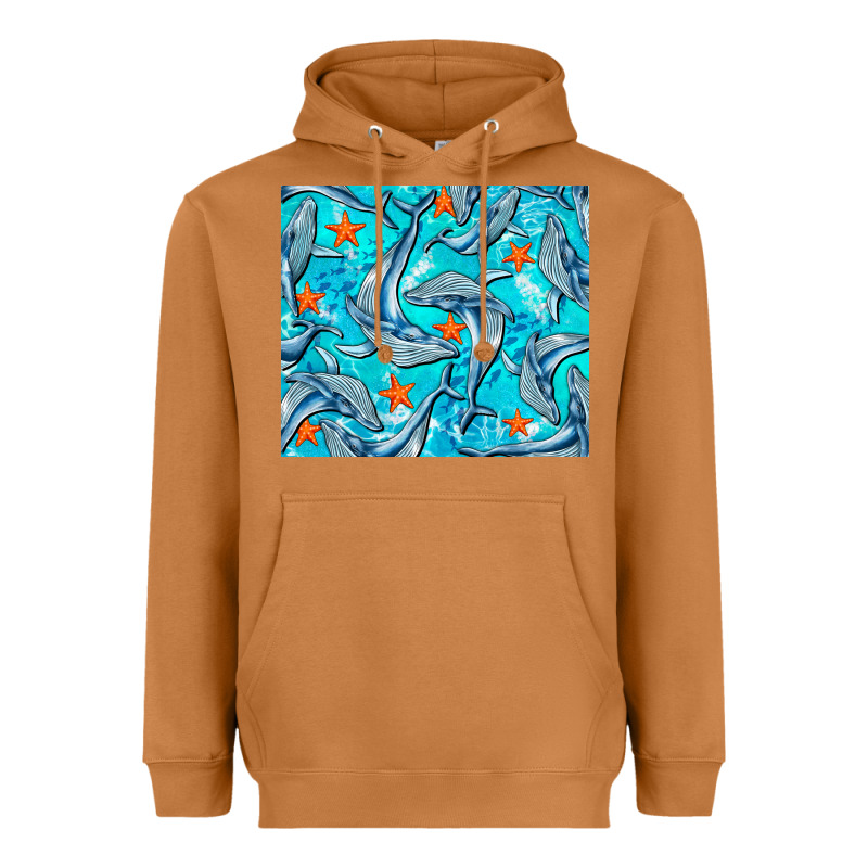 Humpback Whale Heavyweight Hoodie by BarkalooDesign | Teevron