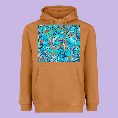 Humpback Whale Heavyweight Hoodie Designed By Barkaloodesign