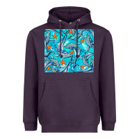 Plum humpback whale Heavyweight Hoodie - BarkalooDesign