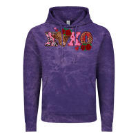 Cloud Purple xoxo highland cow Vintage Hoodie - RanaPortraitStore