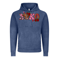 Vintage Denim xoxo highland cow Vintage Hoodie - RanaPortraitStore