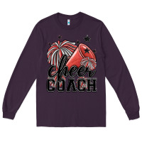 Plum cheer coach Long Sleeve Tee - MaliasSmallBusiness
