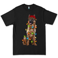 Black christmas german shepherd Premium Tee - RanaPortraitStore