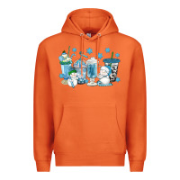 Carrot winter snowman coffee cups Premium Hoodie - texasbilliewilder