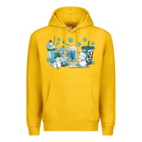 Lemon winter snowman coffee cups Premium Hoodie - texasbilliewilder
