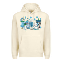 Sandshell winter snowman coffee cups Premium Hoodie - texasbilliewilder