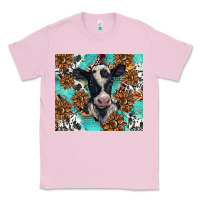 Bubblegum Pink western black and white cow Classic Tee - BarkalooDesign