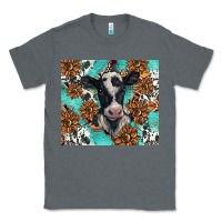 Charcoal Heather western black and white cow Classic Tee - BarkalooDesign