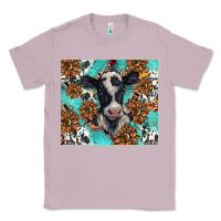 Lilac western black and white cow Classic Tee - BarkalooDesign