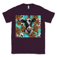 Plum western black and white cow Classic Tee - BarkalooDesign