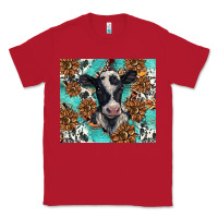 Red western black and white cow Classic Tee - BarkalooDesign