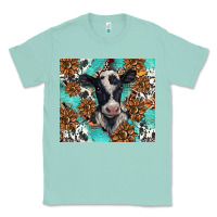 Seafoam western black and white cow Classic Tee - BarkalooDesign