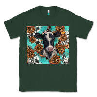 Sports Green western black and white cow Classic Tee - BarkalooDesign
